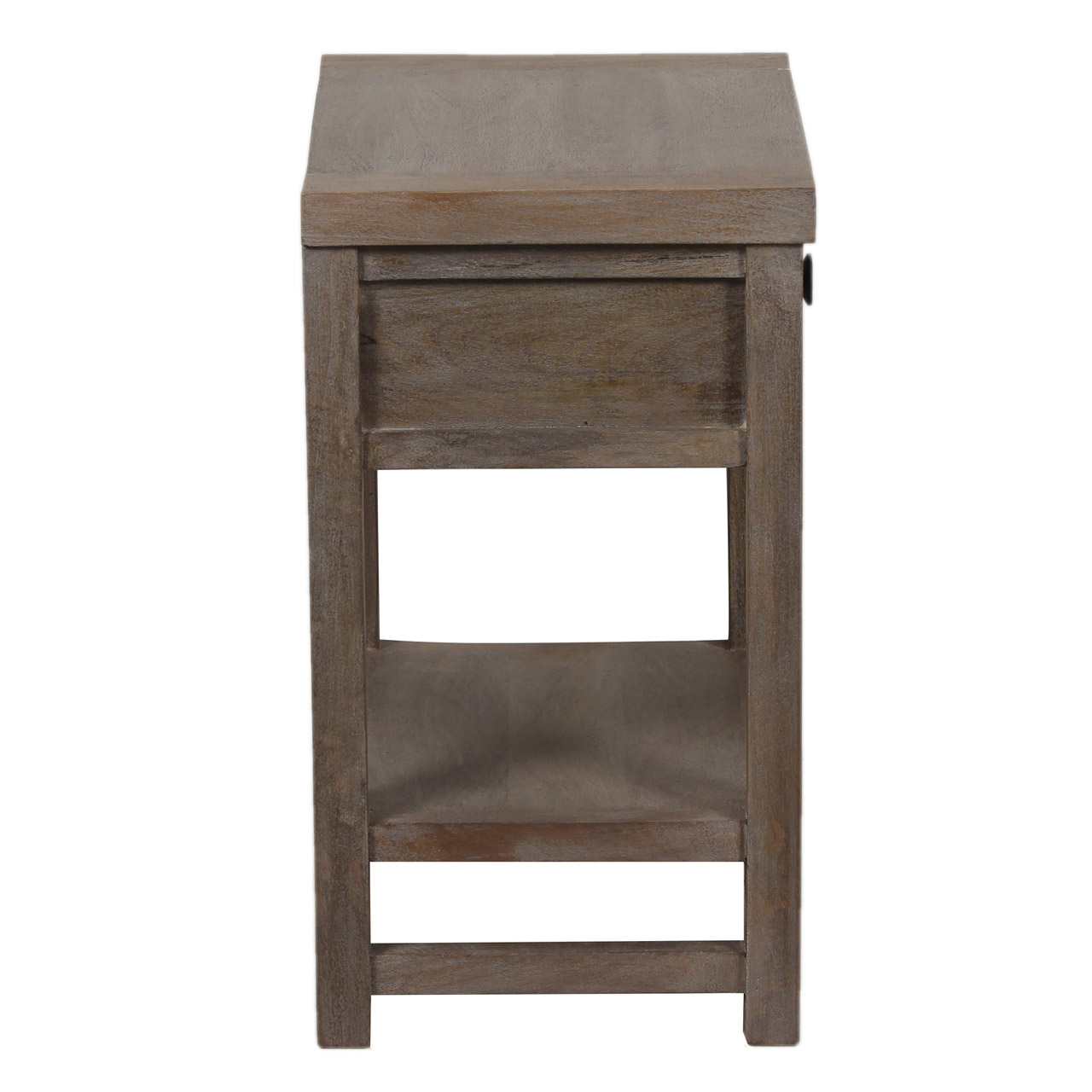 Farmhouse Mango Wood Night Stand 1 Drawer with Shelf