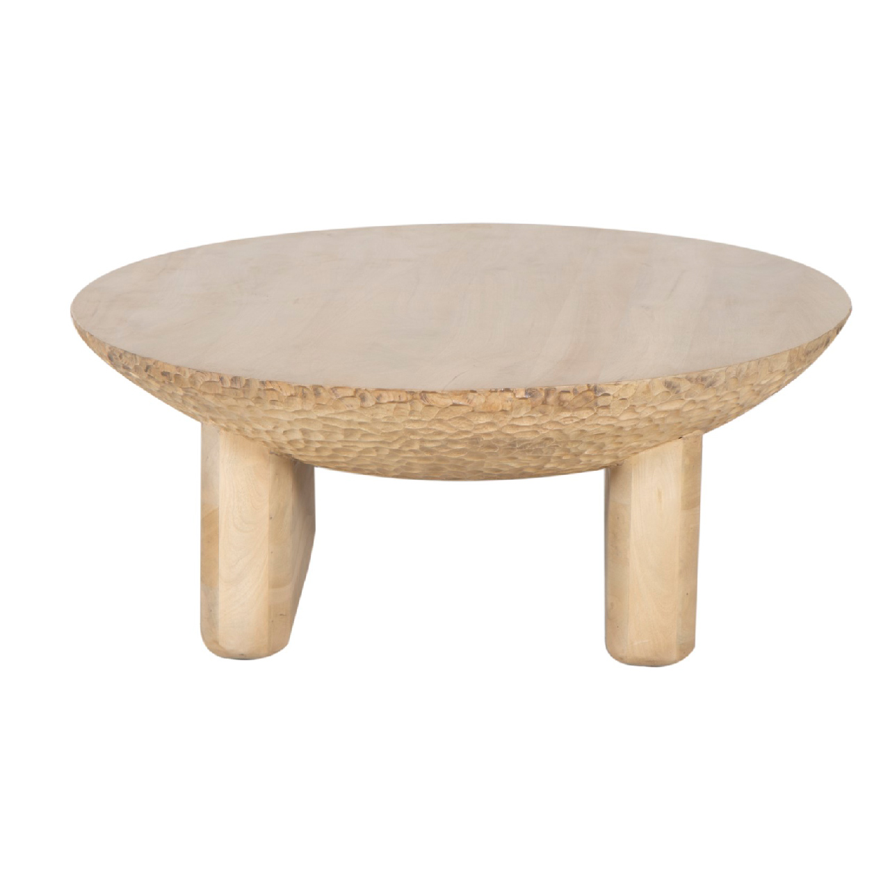 Prague Mango Wood Round Coffee Table