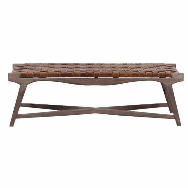 Reese Strip Acacia Wood Entryway Bench