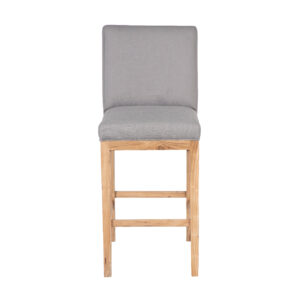 Remmy Acacia Wood Fabric Bar Chair – Natural / Archer Charcoal