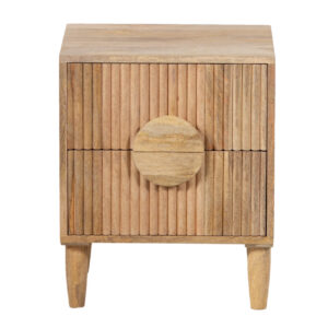 Rima Mango Wood Night Stand 2 Drawer – Natural