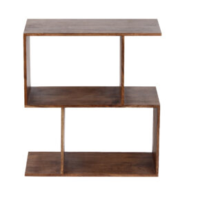 Riyad Acacia Wood 2 Compartment Bookcase – Washed Walnut