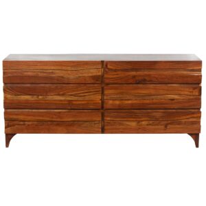Sofia Acacia Wood Live Edge 6 Drawer Dresser