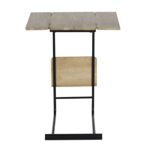 Smith Magazine Holder Mango Wood Metal C Table