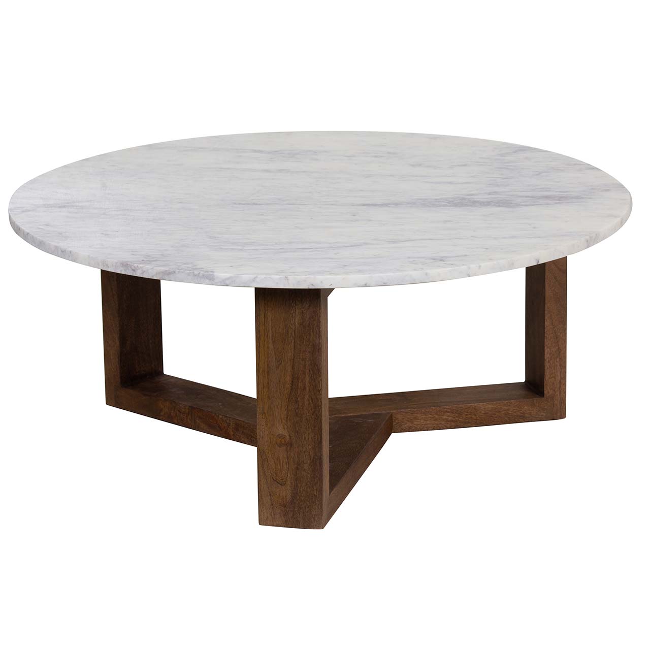Tria Mango Wood Coffee Table Washed Walnut
