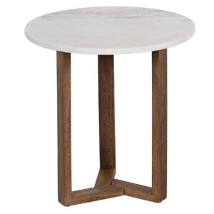 Tria Mango Wood End Table Washed Walnut