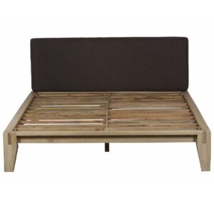 Kyoto Mango Wood Fabric Queen Bed