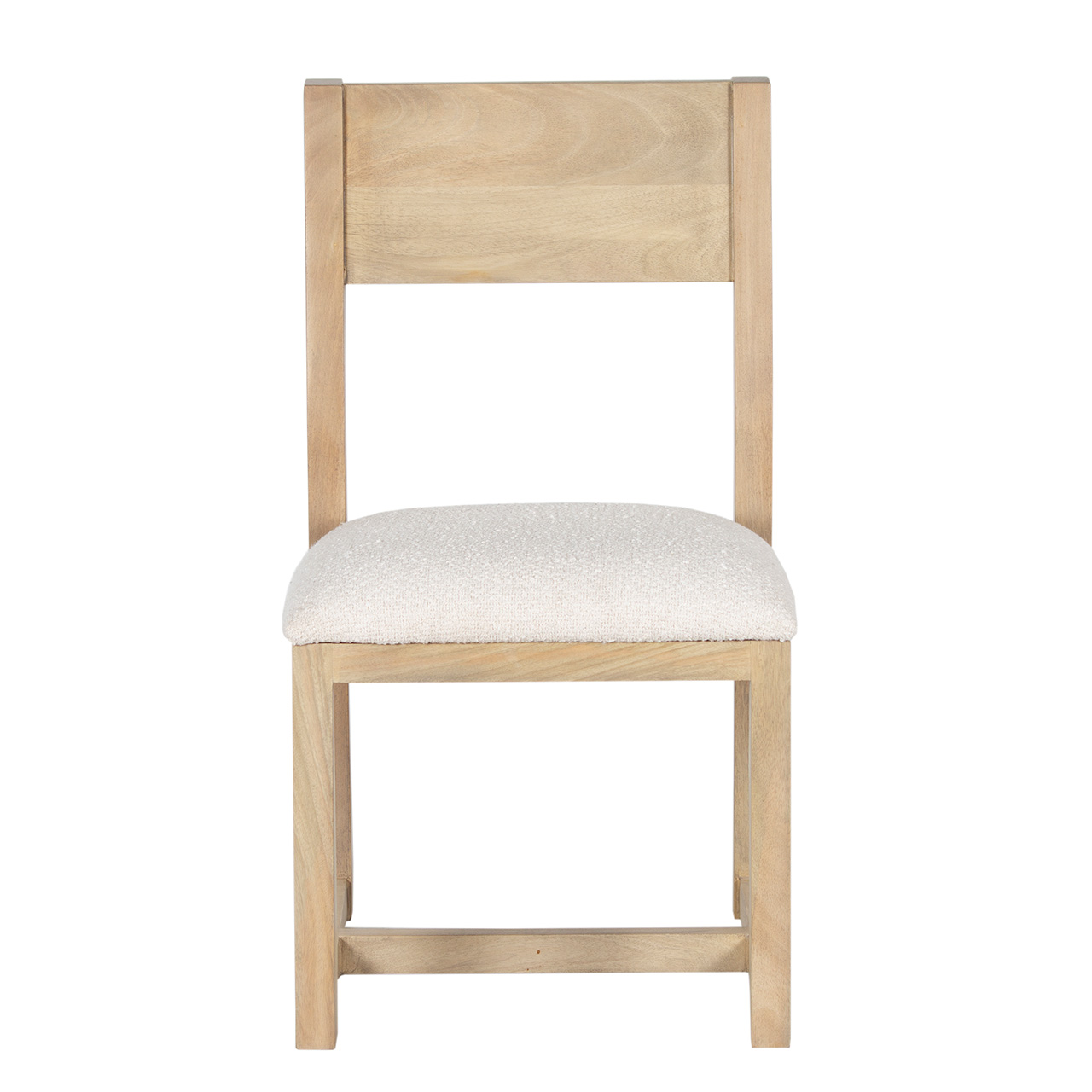 Tirol Mango Wood Dining Chair – Natural / Beige Upholstery