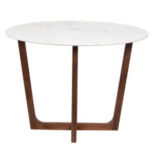 Vienna Acacia Wood Round Dining Table – Washed Walnut