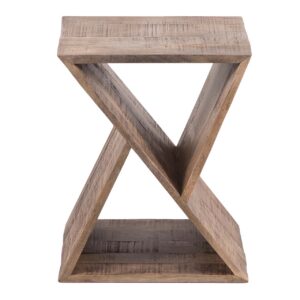 X Mango Wood Side Table Vintage Finish