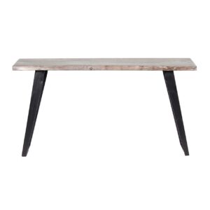 Yuki Live Edge Acacia Wood Black Iron Console Table
