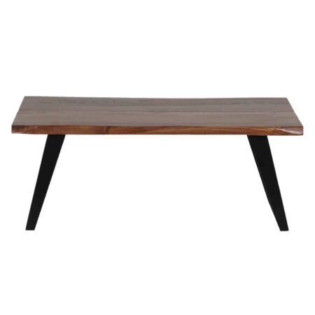 Yuki Live Edge Acacia Wood Black Iron Coffee Table