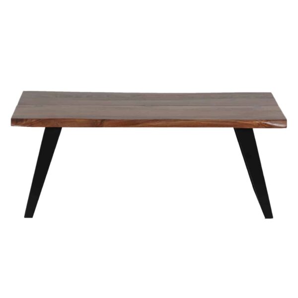 Yuki Live Edge Acacia Wood Black Iron Coffee Table