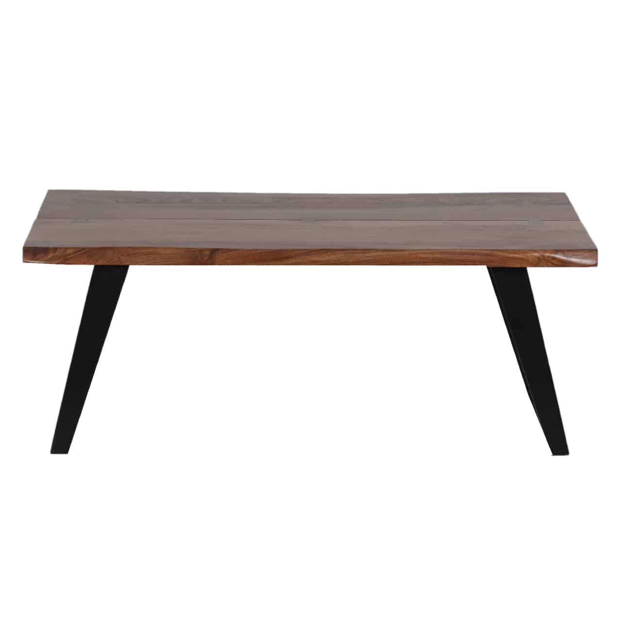 Yuki Live Edge Acacia Wood Black Iron Coffee Table