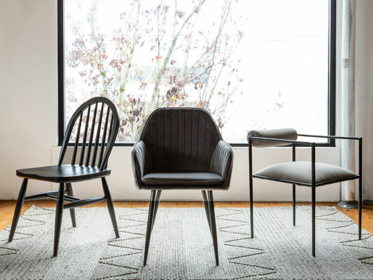 Windsor Acacia Wood Dining Chair – Black