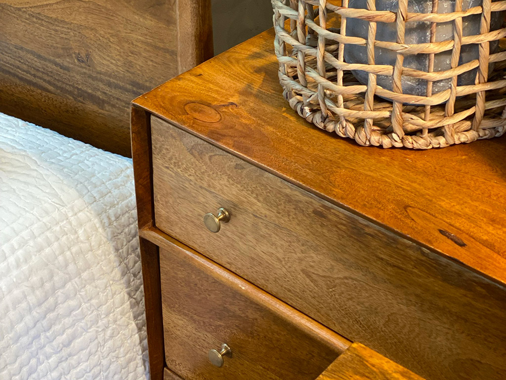 Stein Mango Wood / MDF 1 Drawer Nightstand